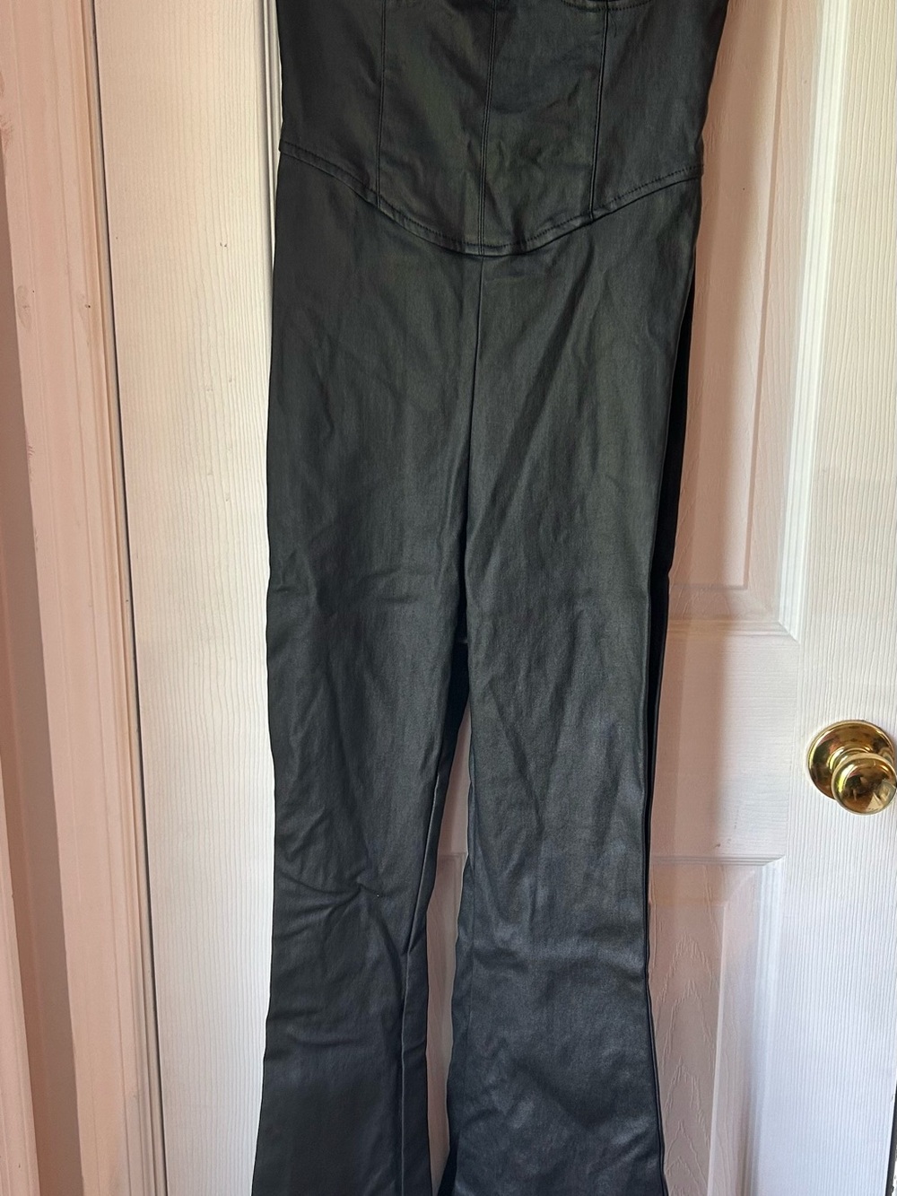 Windsor Black Faux Leather Flared Pants
